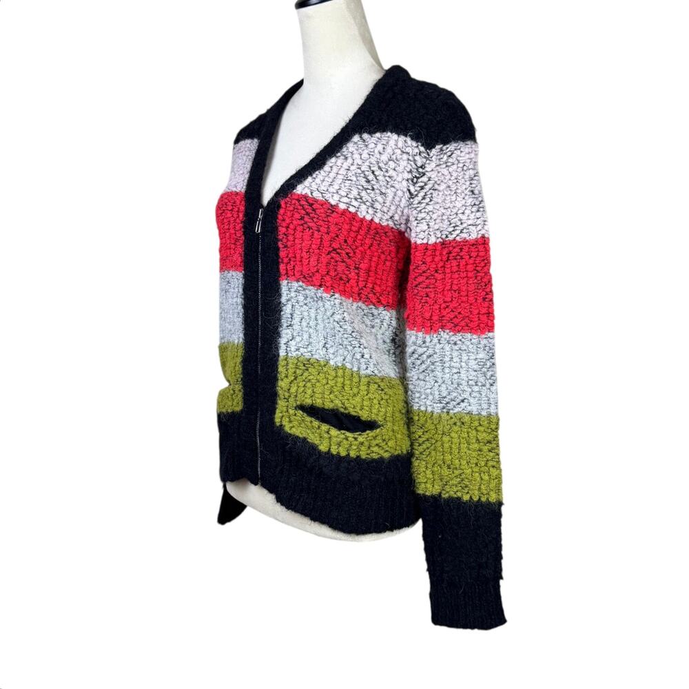 A.L.C. Alpaca Wool Blend Multi Color Stripe Boucl… - image 4